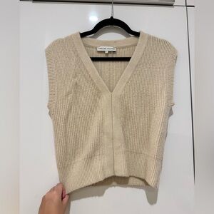 English Factory Cream Sleeveless Sweater